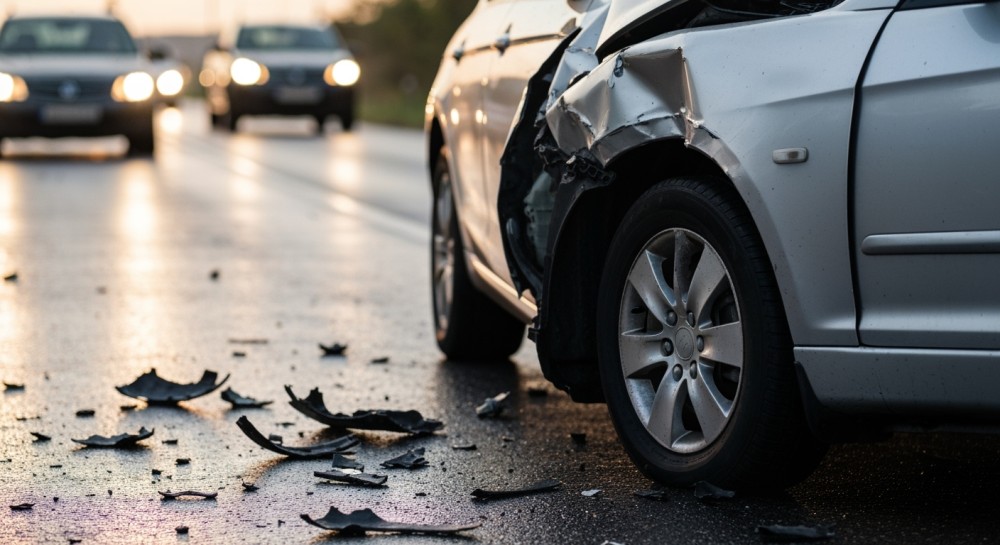 Wypadek na A2: Dwa samochody zderzyły się, jedna osoba ranna